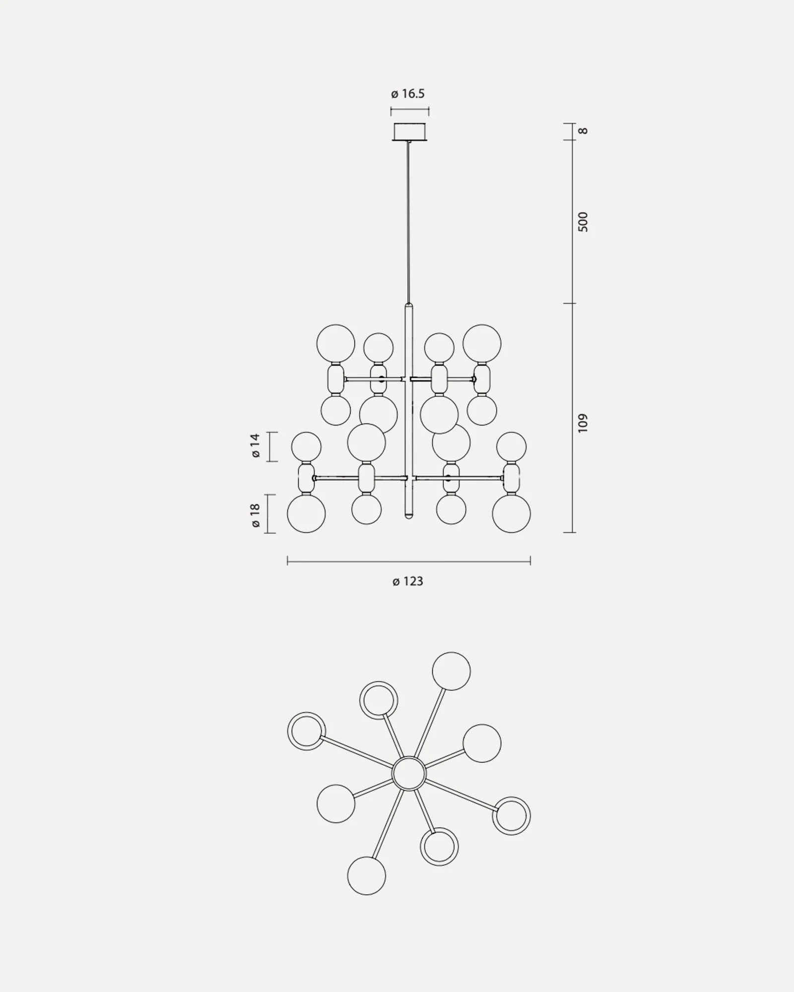 Aballs 8lt Chandelier - Image 3
