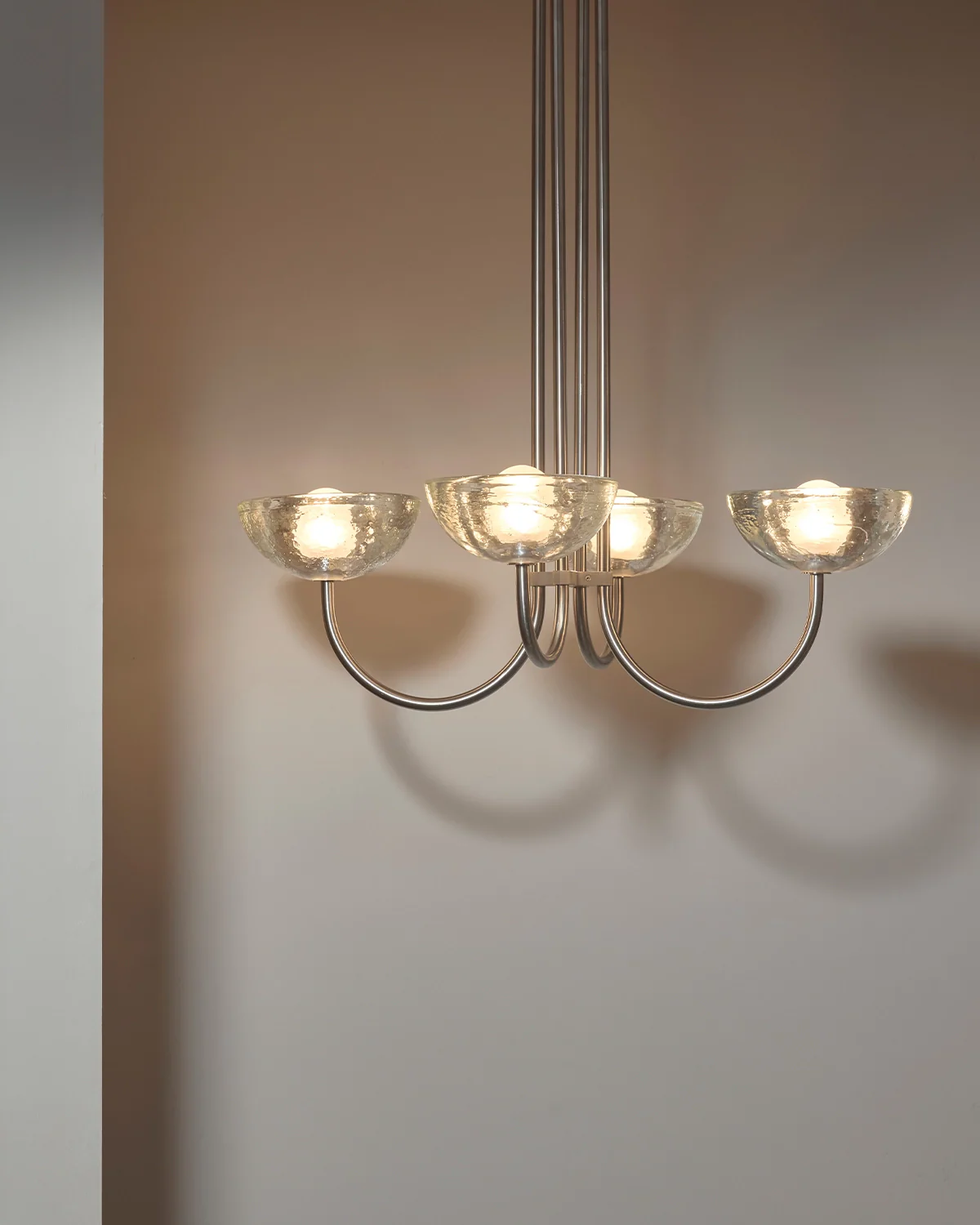Aurelia Narrow Chandelier, Cast Glass