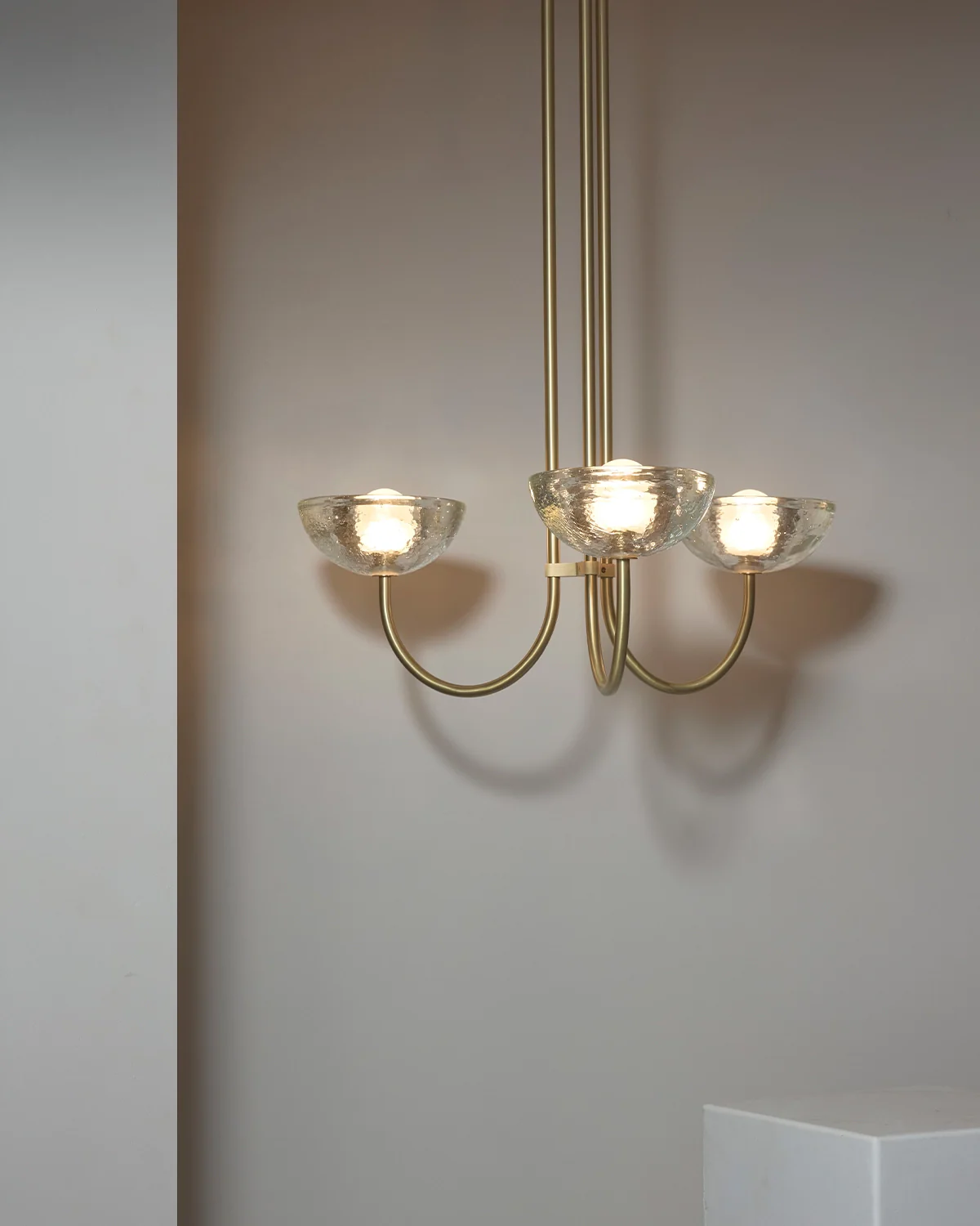 Aurelia Triple Chandelier, Cast Glass - Image 3