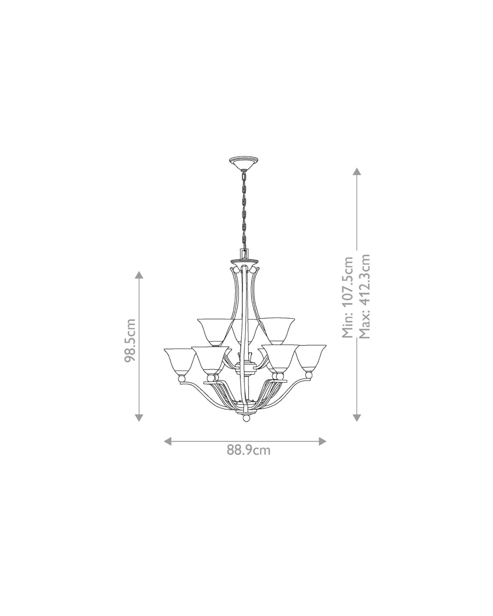Bolla 9lt Chandelier - Image 5
