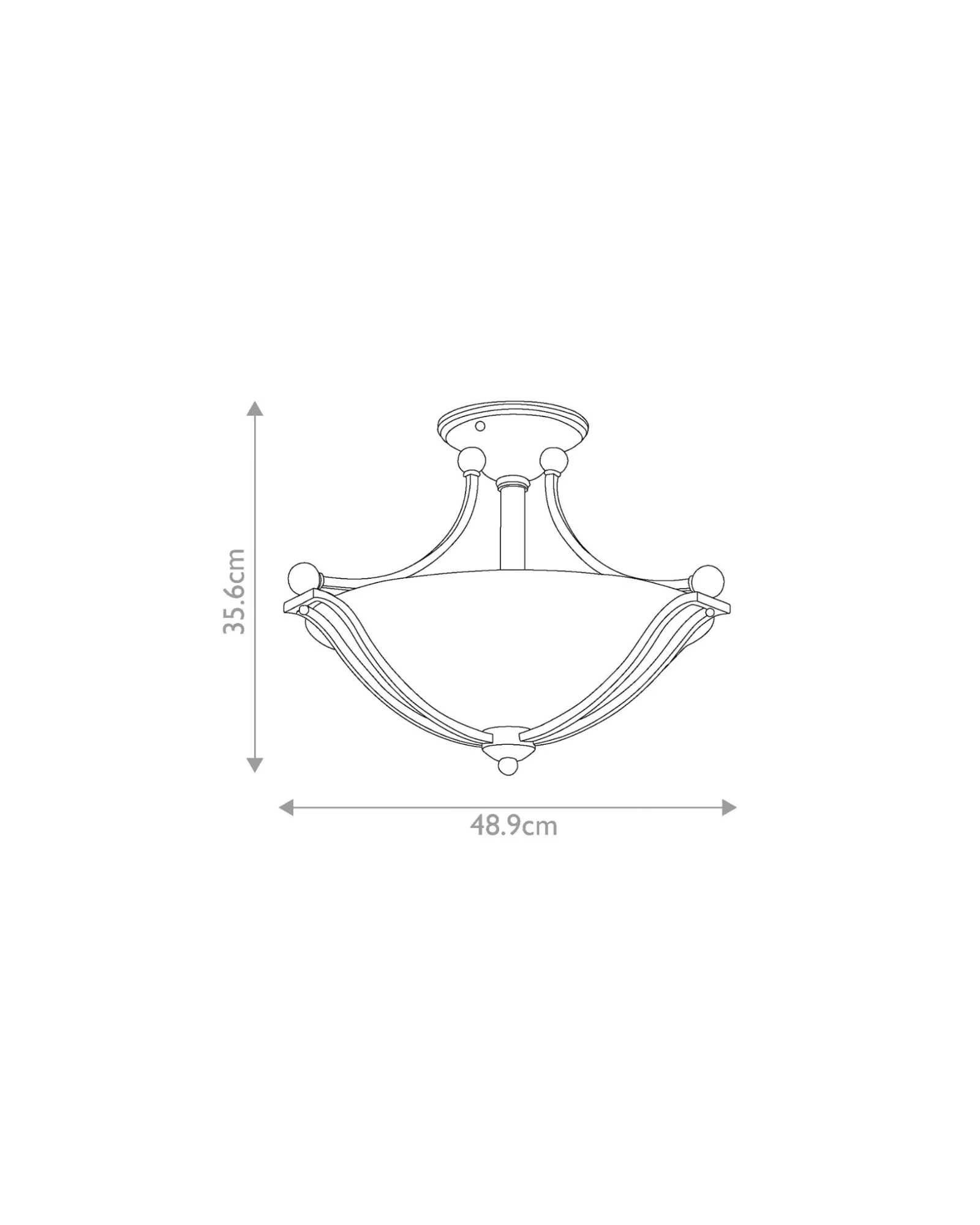 Bolla Semi-Flush Ceiling Light - Image 4