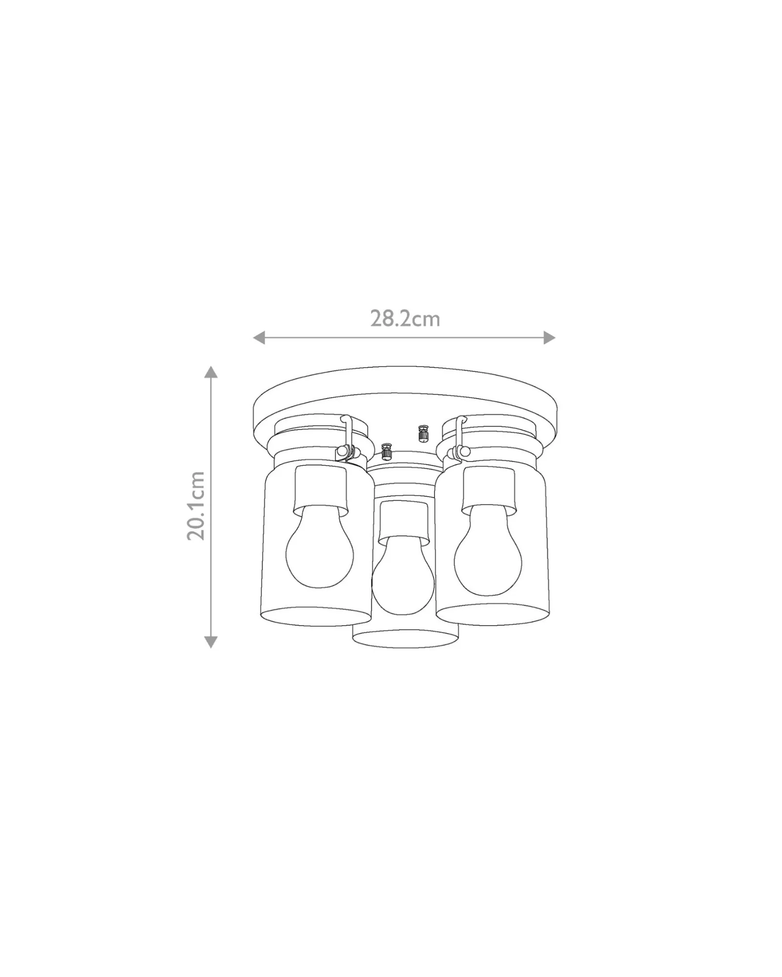 Brinley 3lt Ceiling Light - Image 7