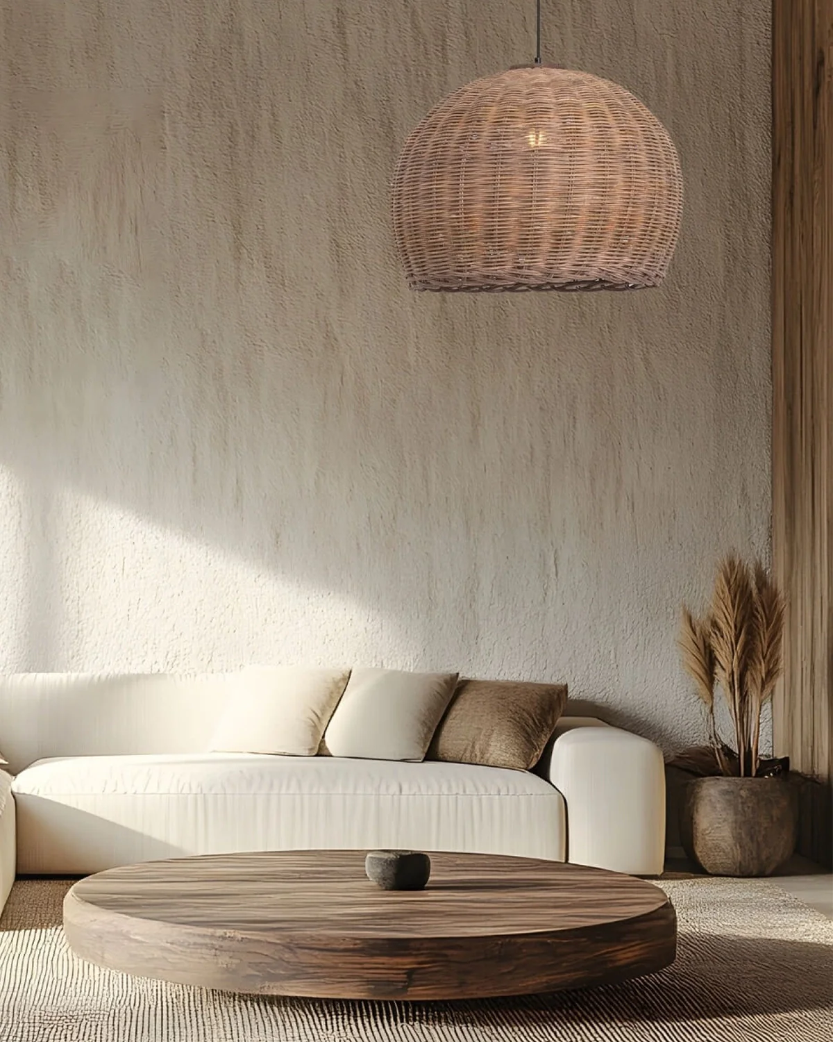 Brown Bamboo Pendant Light - Image 2