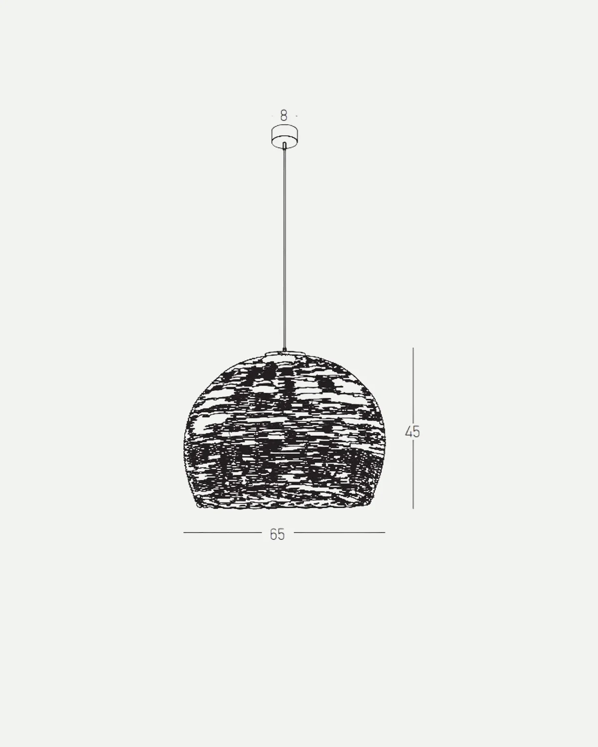 Brown Bamboo Pendant Light - Image 3