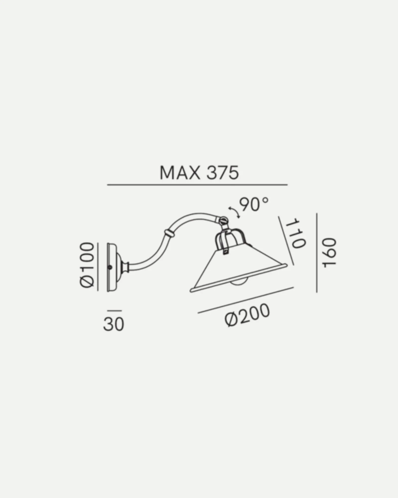 Cascina Curve Wall Light - Image 3