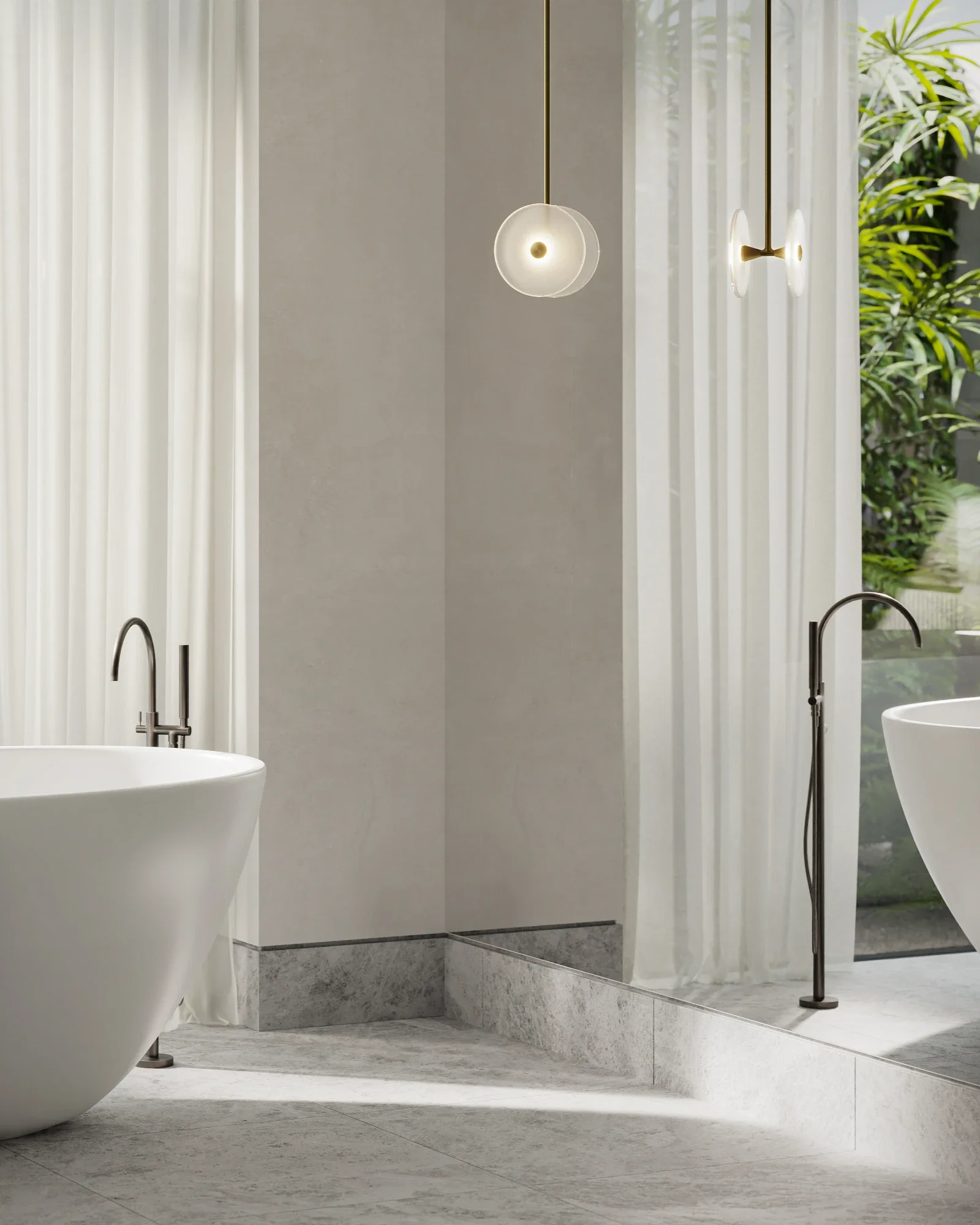 Coral Duo Rod Pendant Light - Image 4