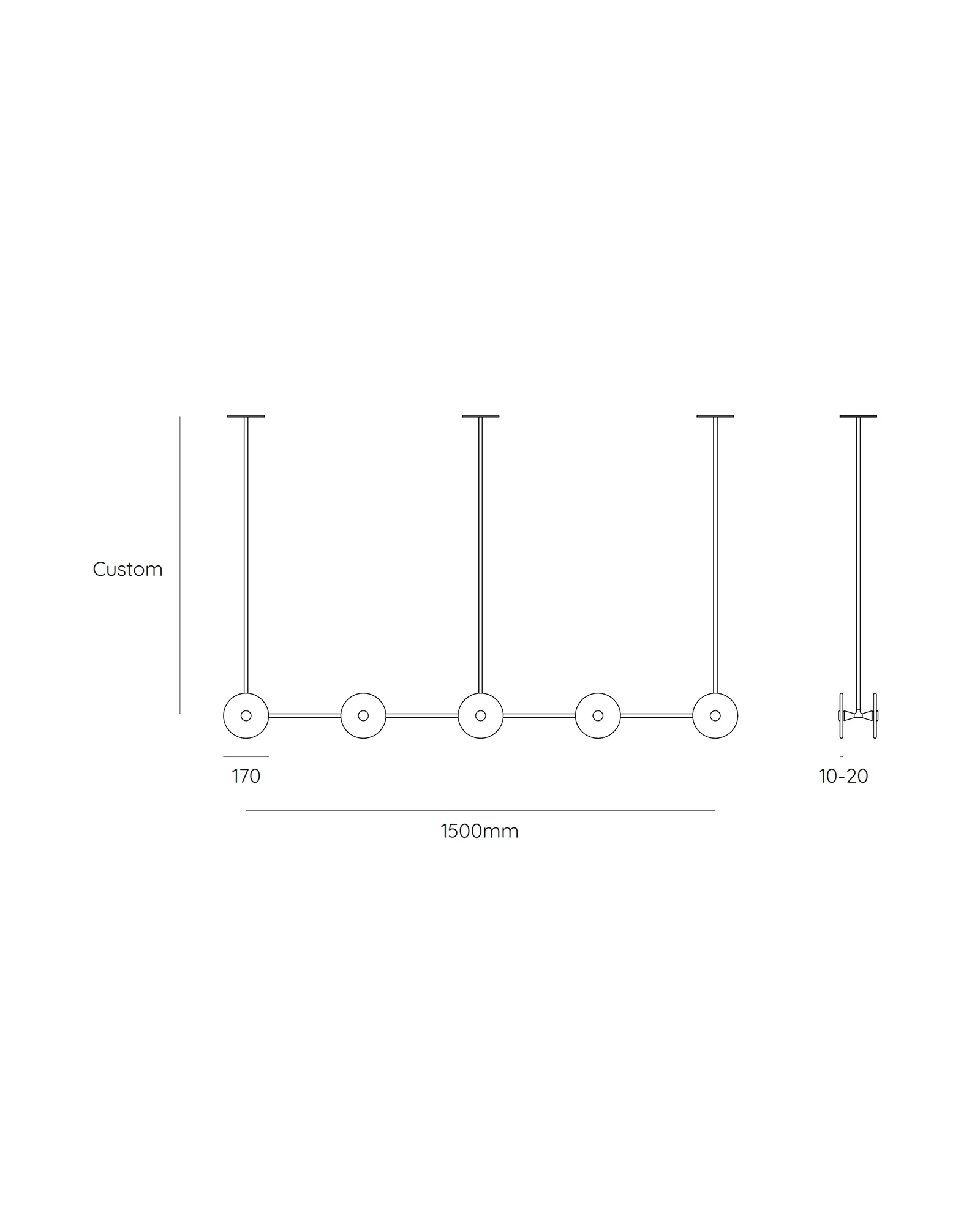 Coral Linear Bar Pendant Light - Image 10