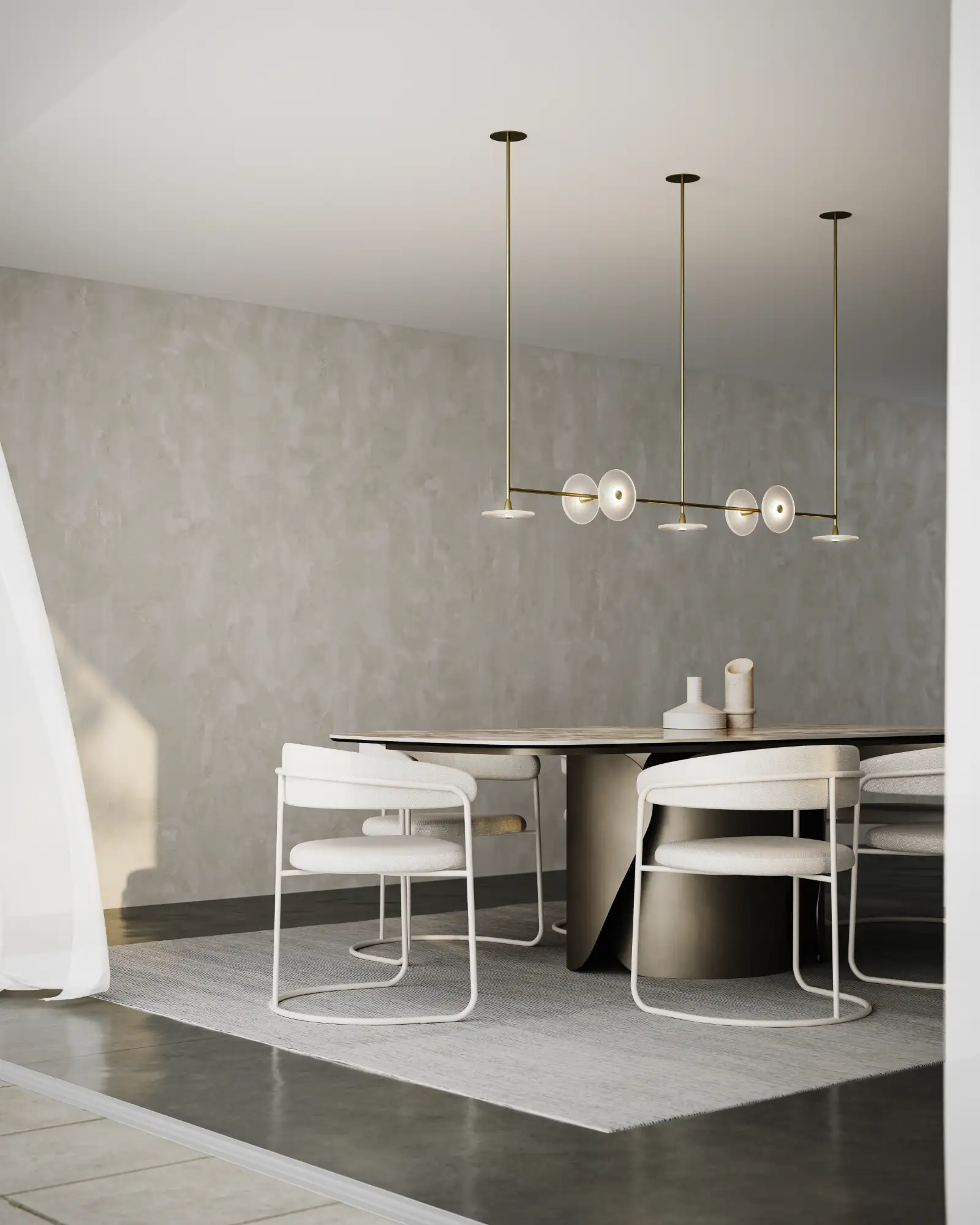 Coral Linear Rod 7lt Pendant Light