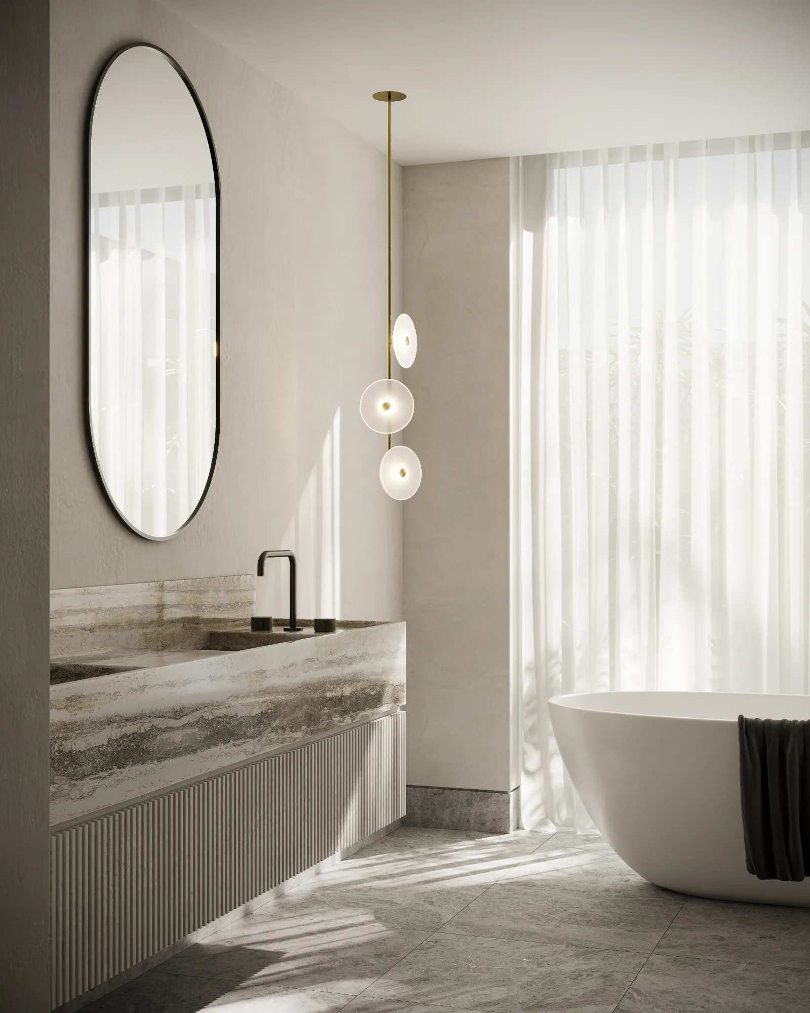 Coral Trio Off Centered Pendant Light - Image 3