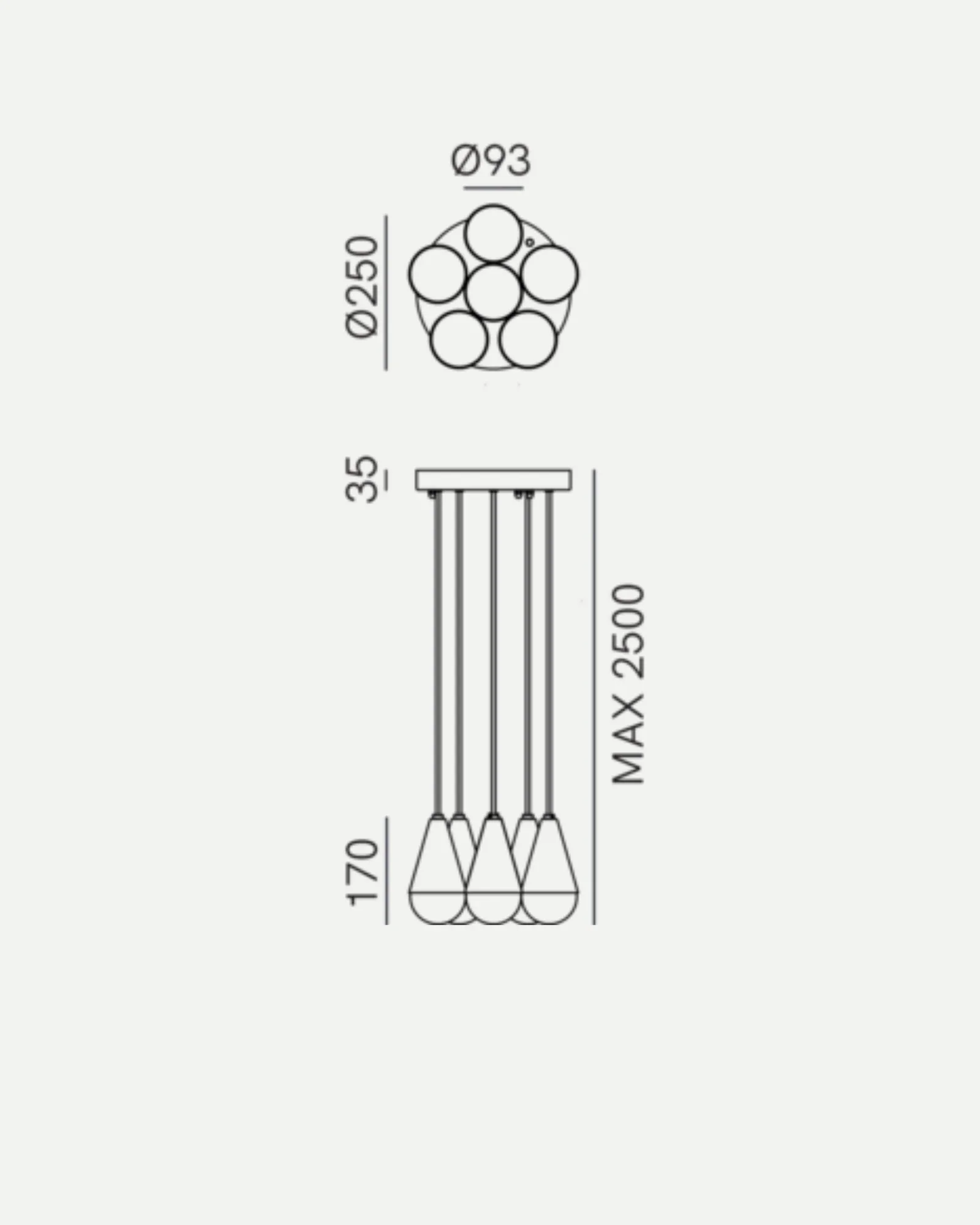 Dew 6lt Pendant Light - Image 5