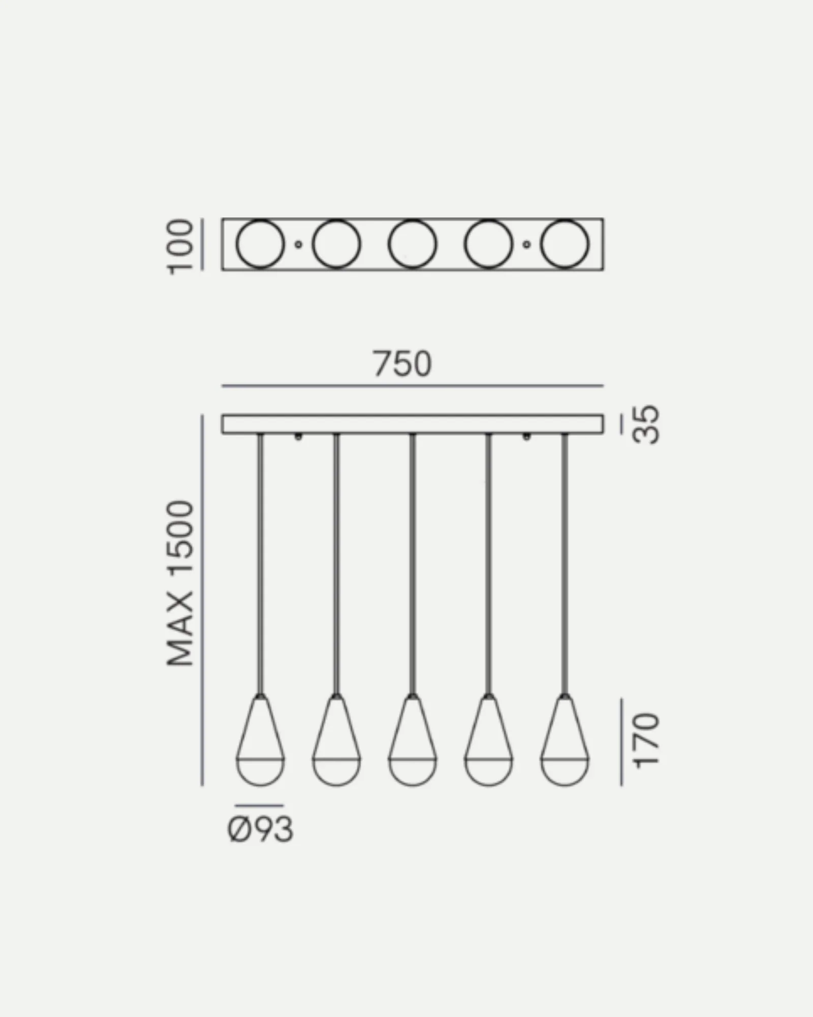 Dew Linear Pendant Light - Image 4
