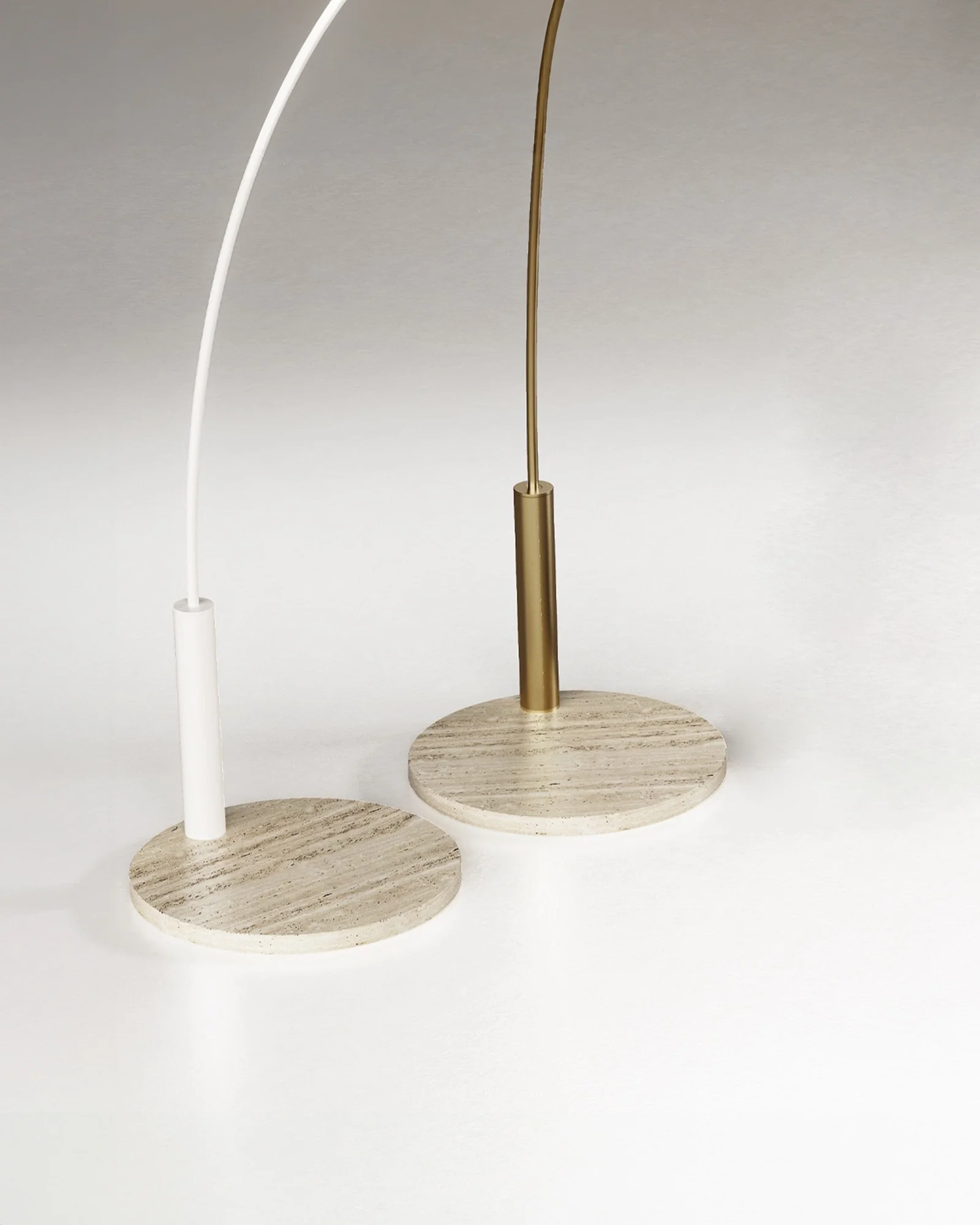 Dip Travertine Floor Lamp - Image 2