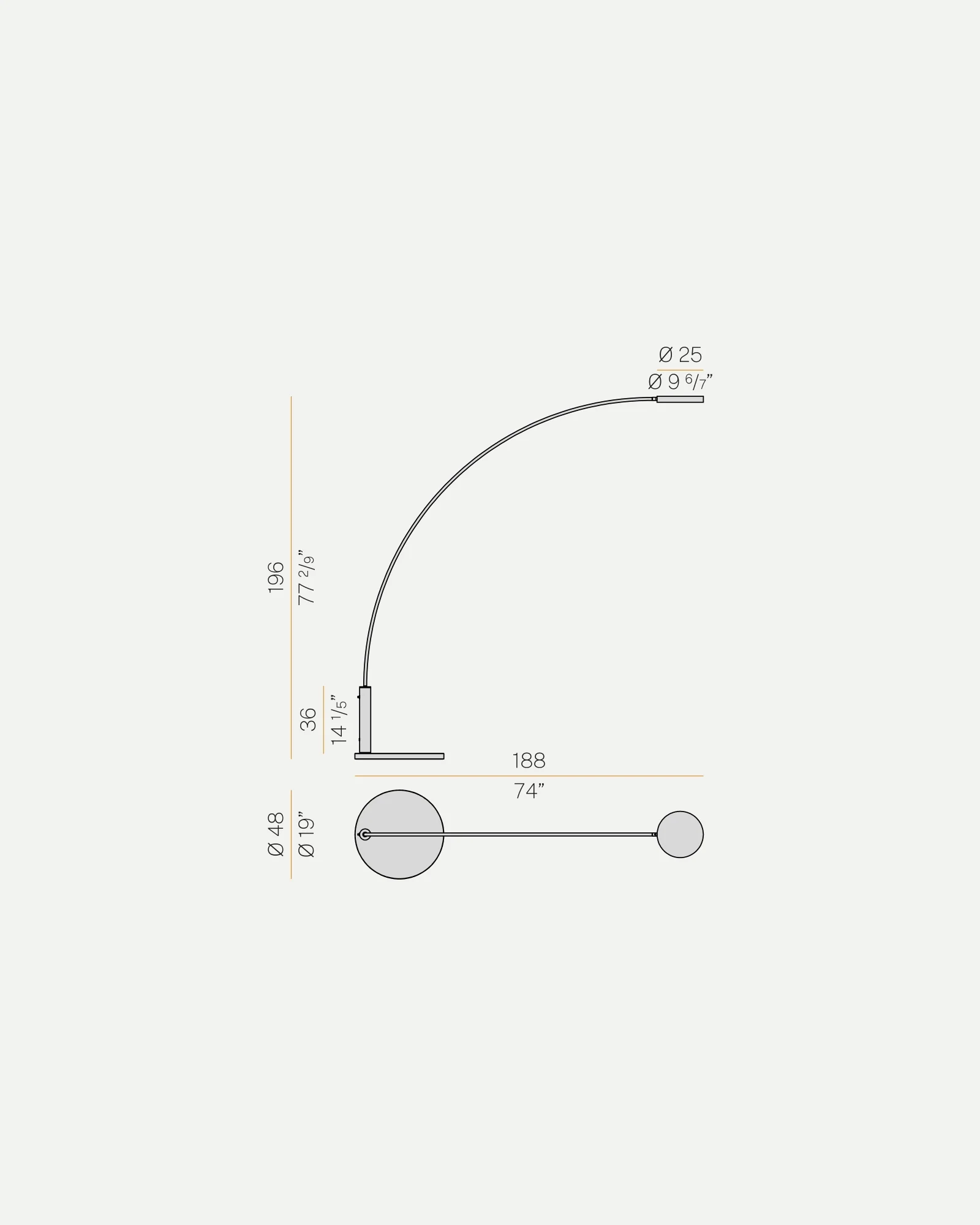 Dip Travertine Floor Lamp - Image 4