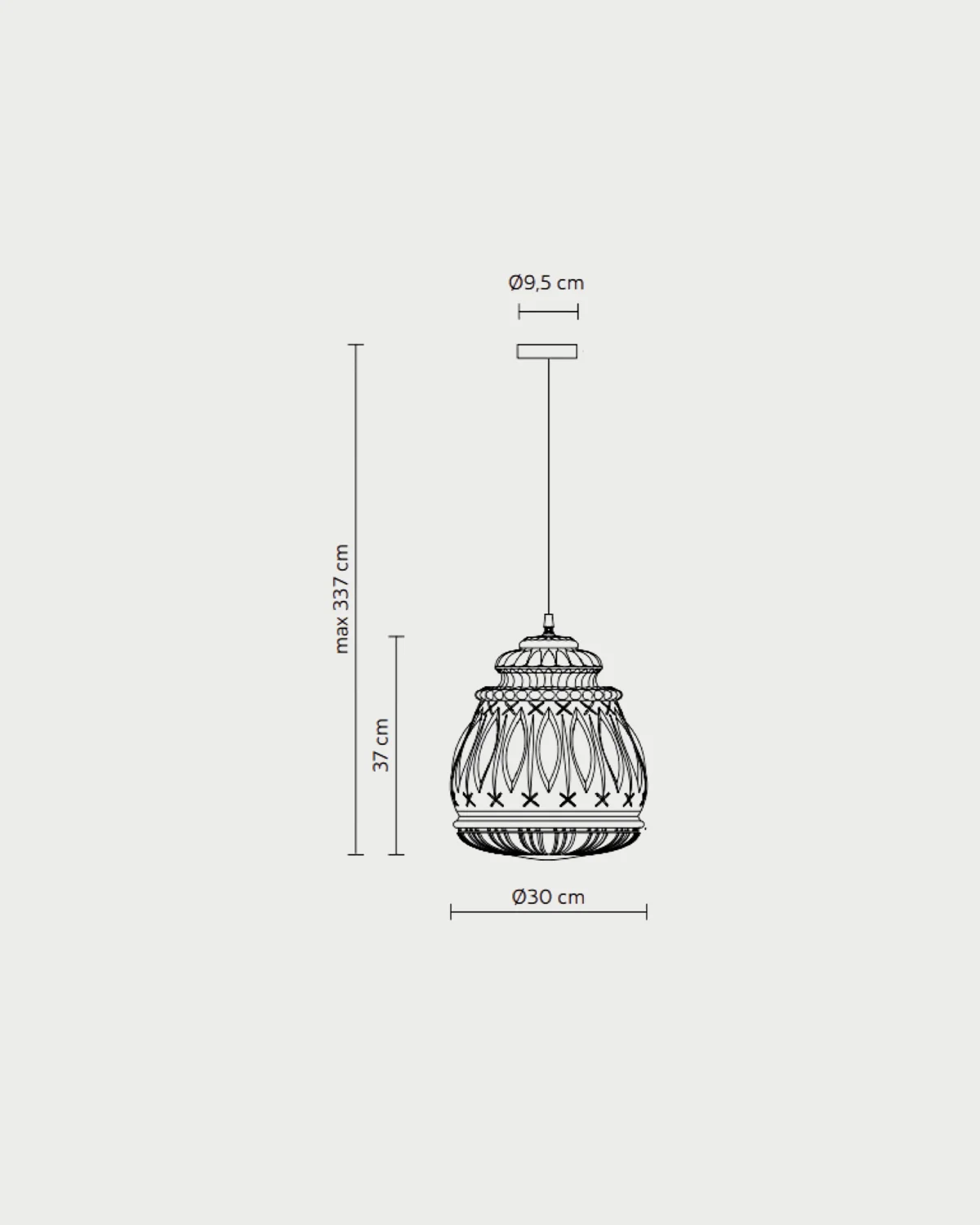 Ginger Outdoor Pendant Light - Image 9