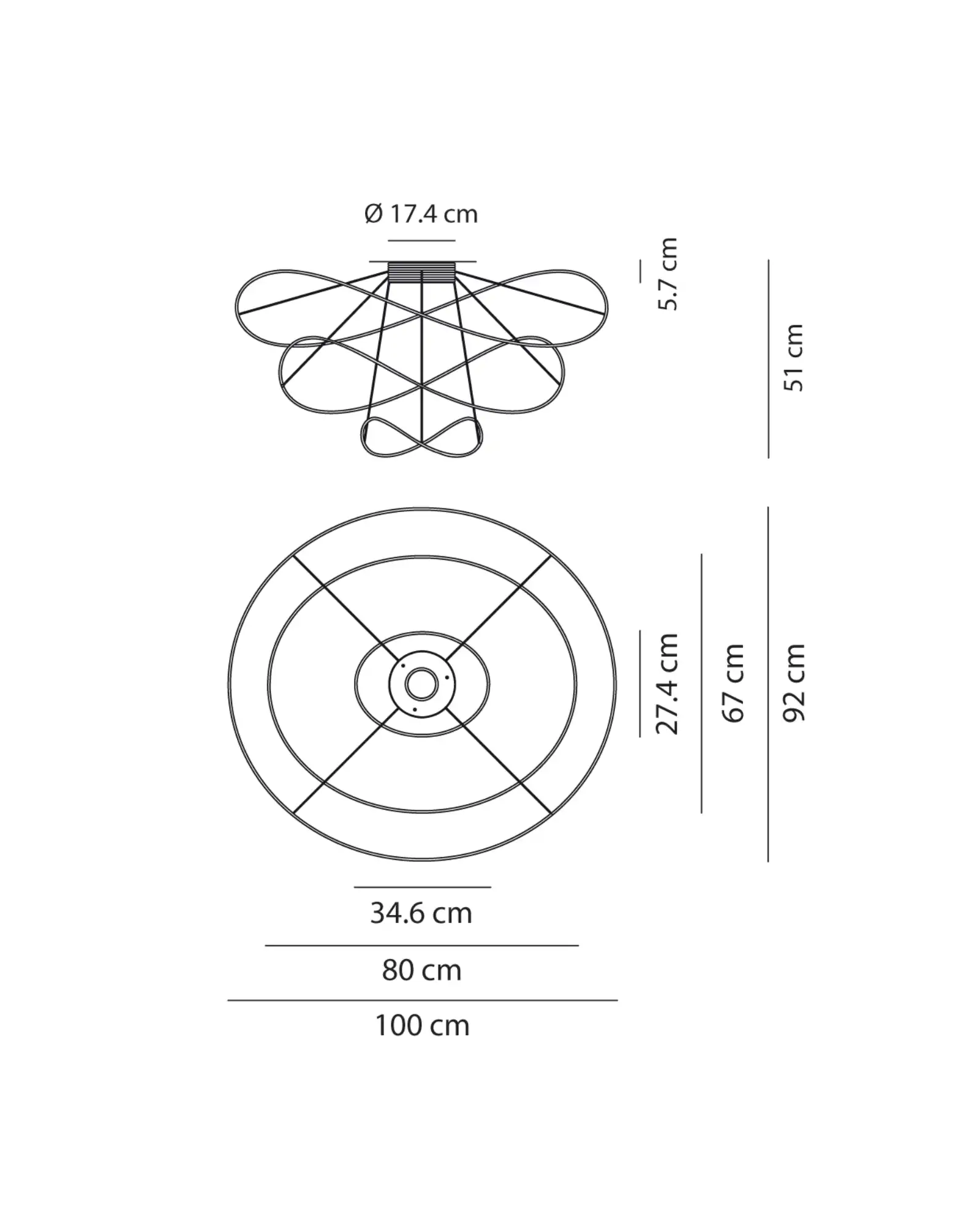 Hoops Ceiling Light - Image 7