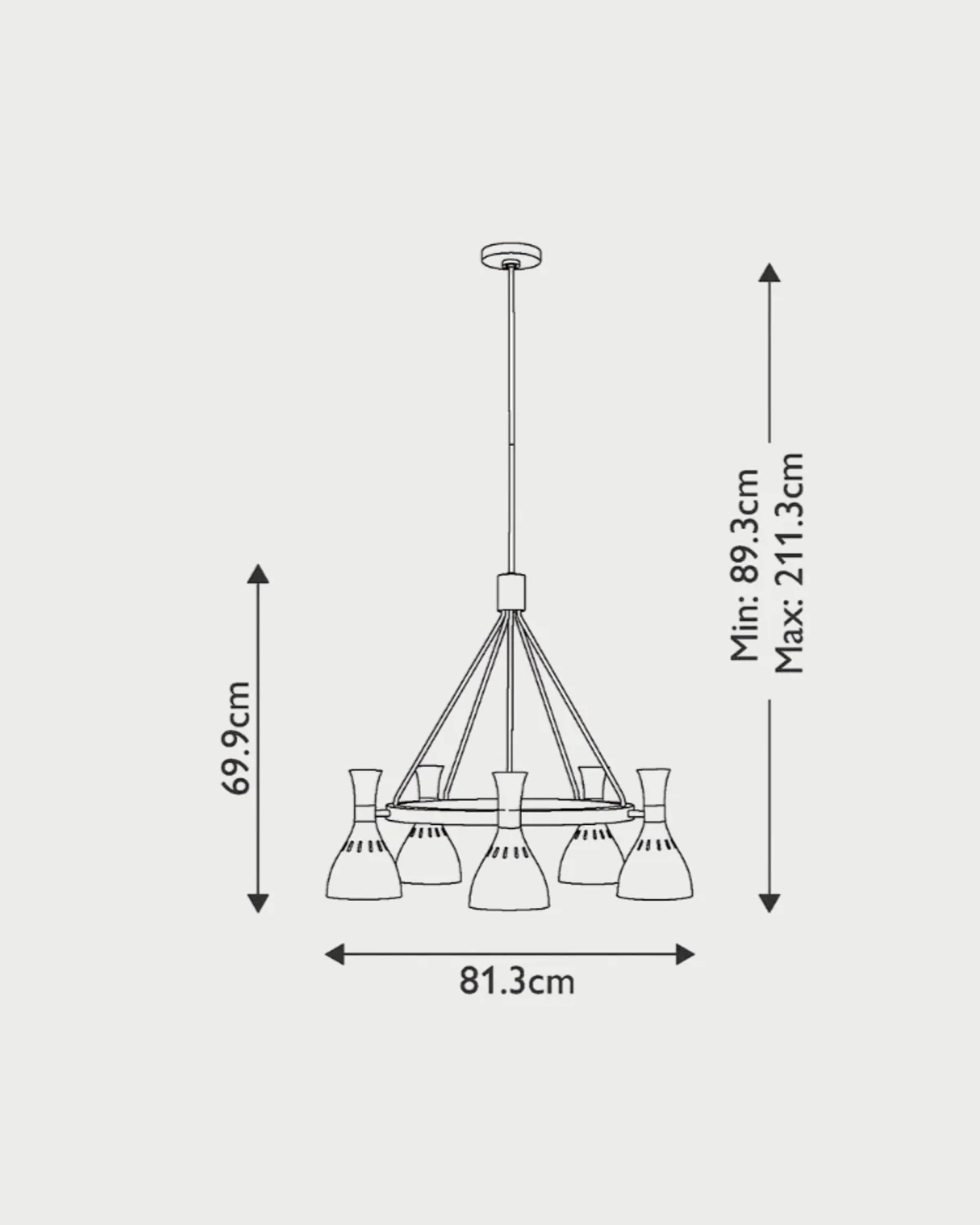 Joan 5lt Pendant Light - Image 4