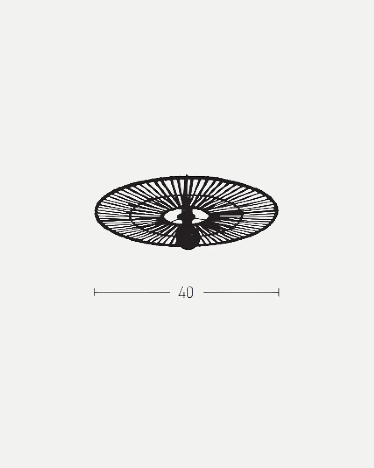Natural Bamboo Ceiling Light - Black - Image 4