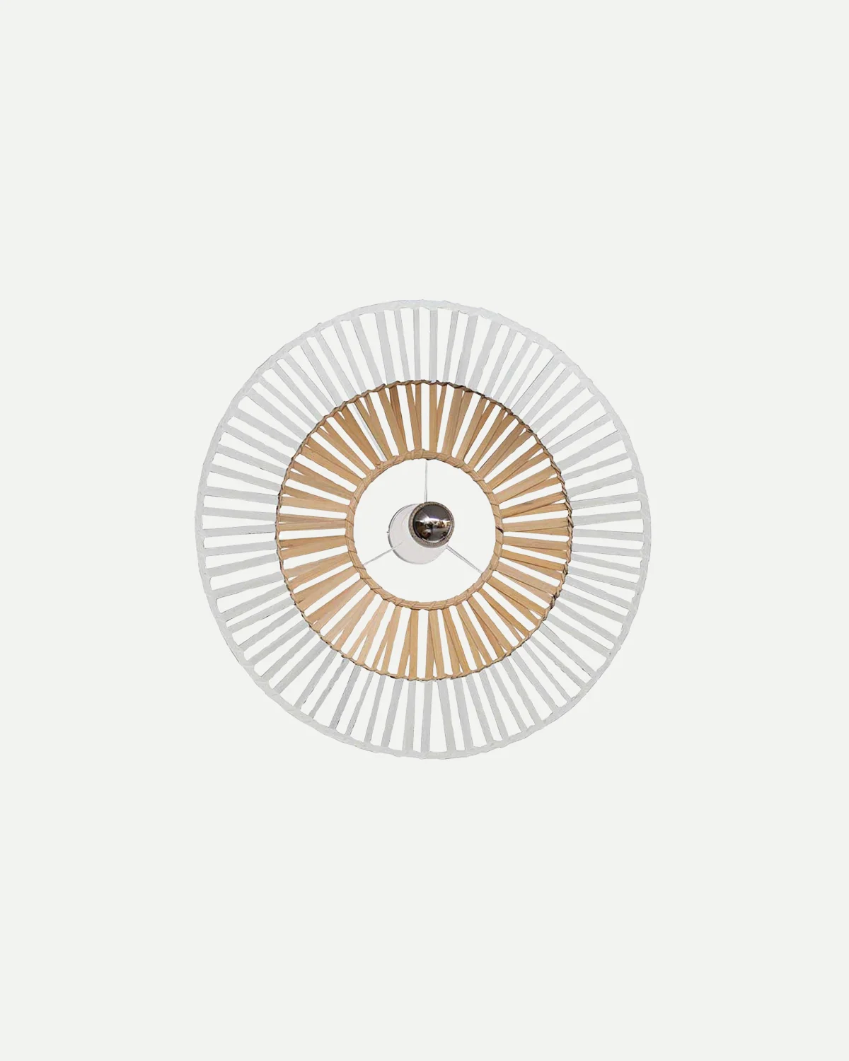 Natural Bamboo Ceiling Light - White - Image 2
