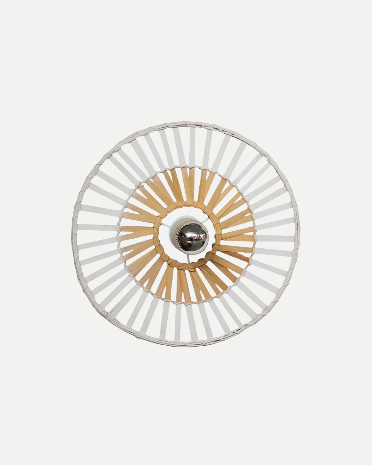Natural Bamboo Ceiling Light - White - Image 3