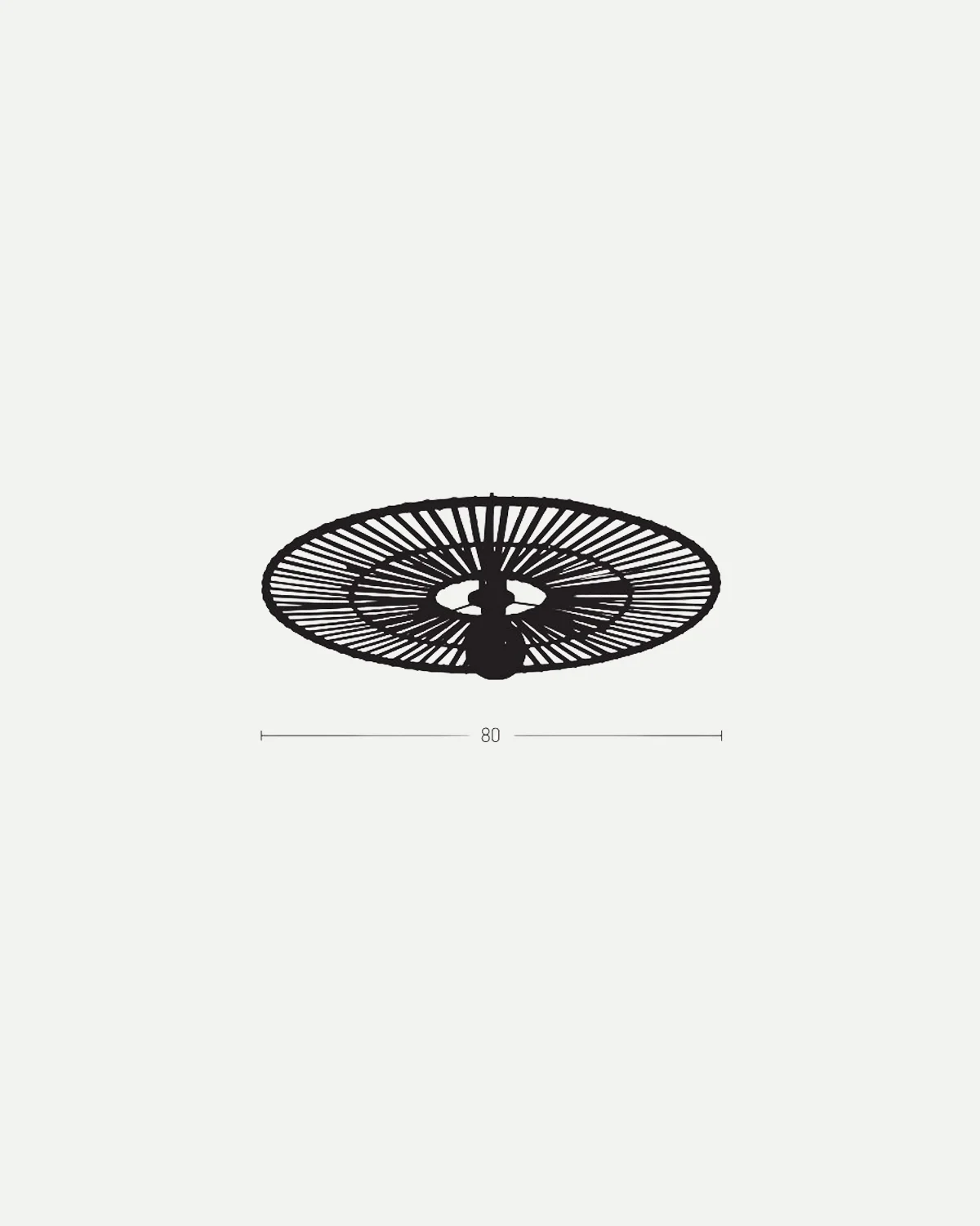 Natural Bamboo Ceiling Light - White - Image 5