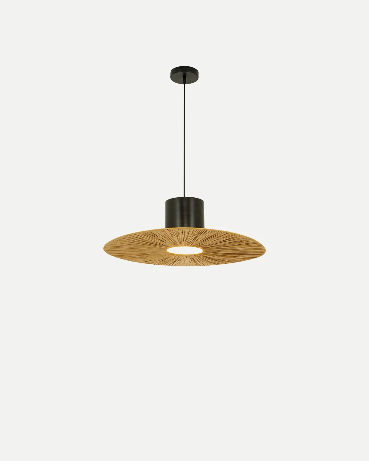Natural Paper Pendant Light - Disc - Image 2