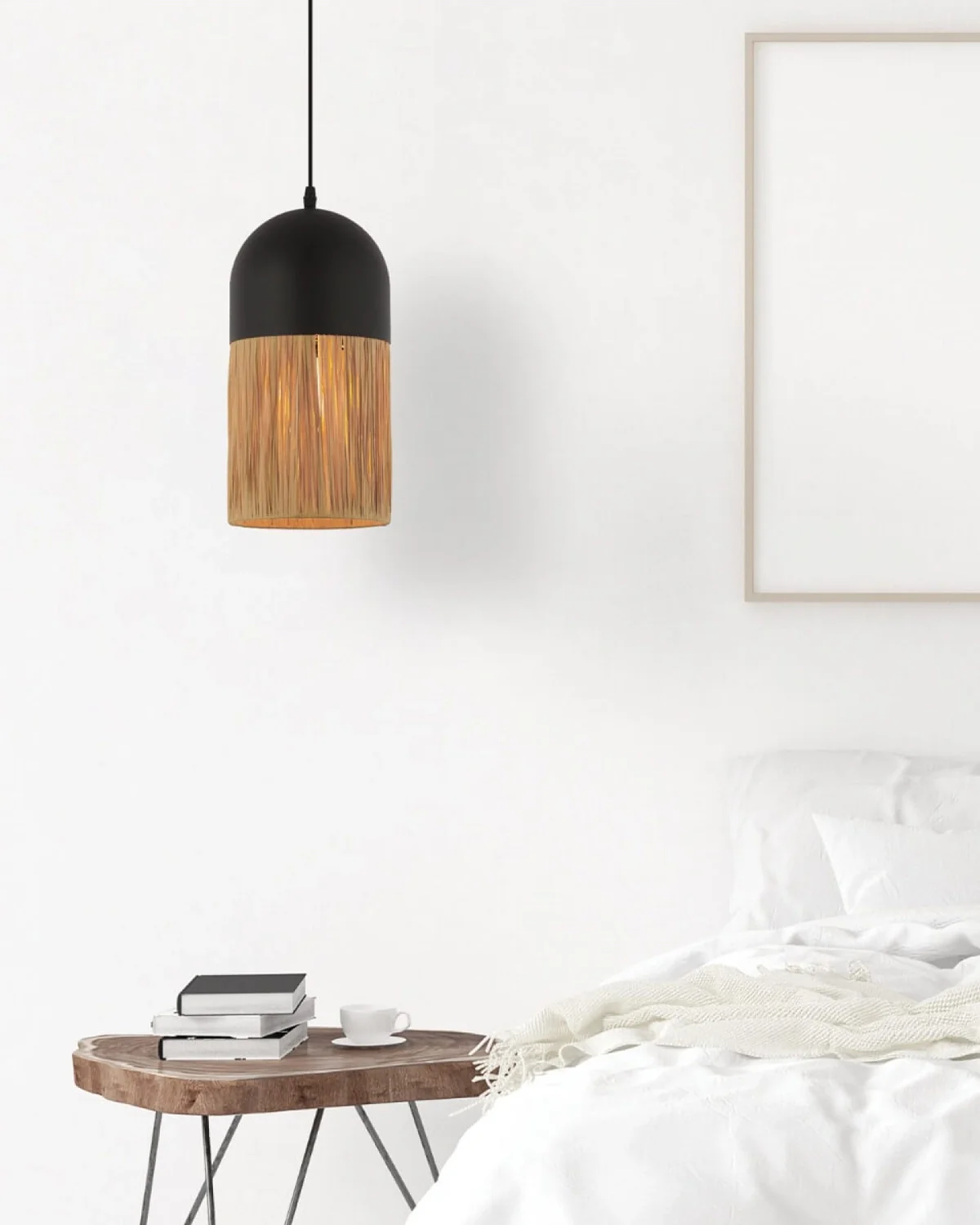 Natural Paper Pendant Light - Tube