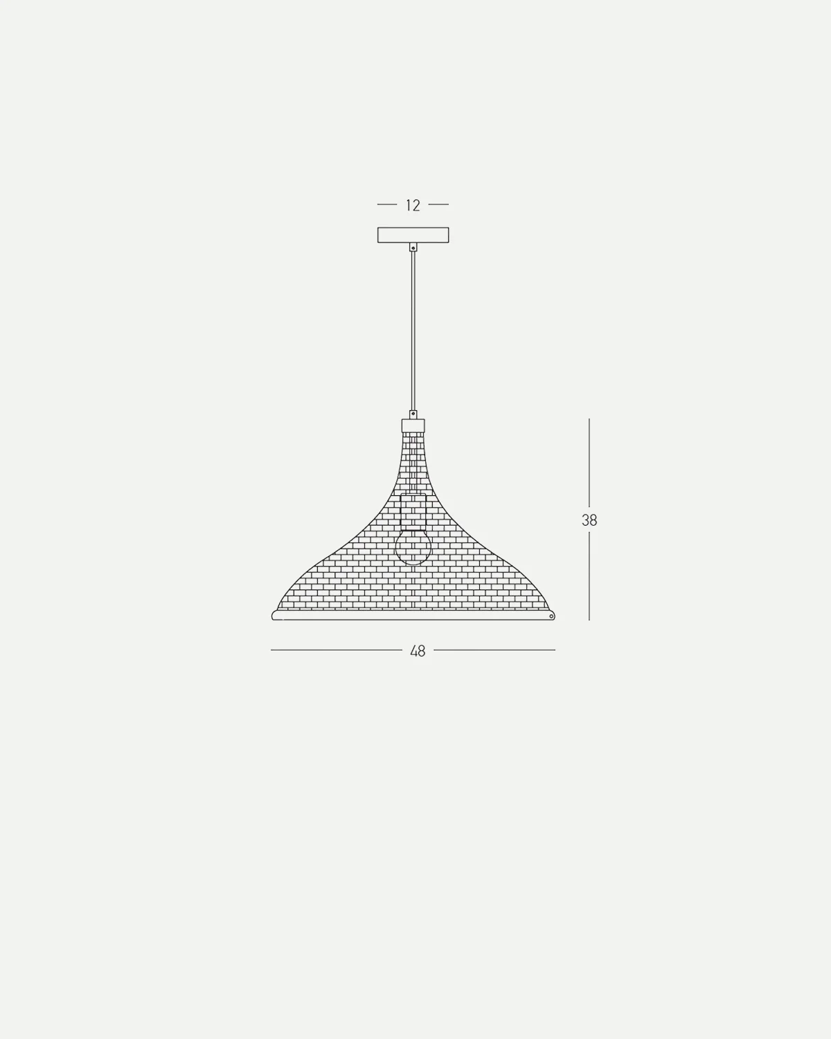 Natural Rattan Pendant Light - Trumpet - Image 3
