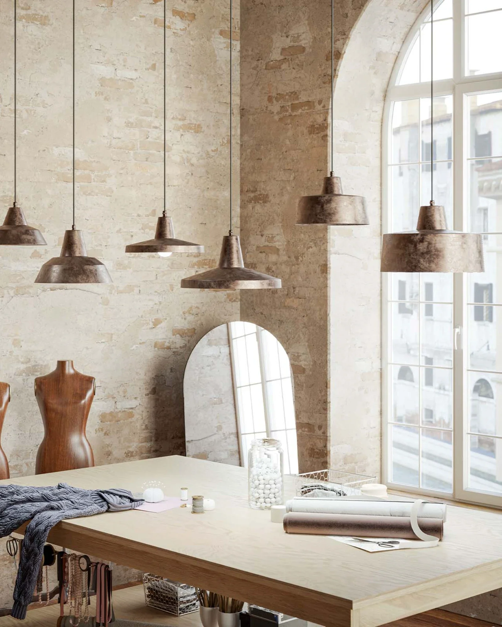 Officina Drum Pendant Light