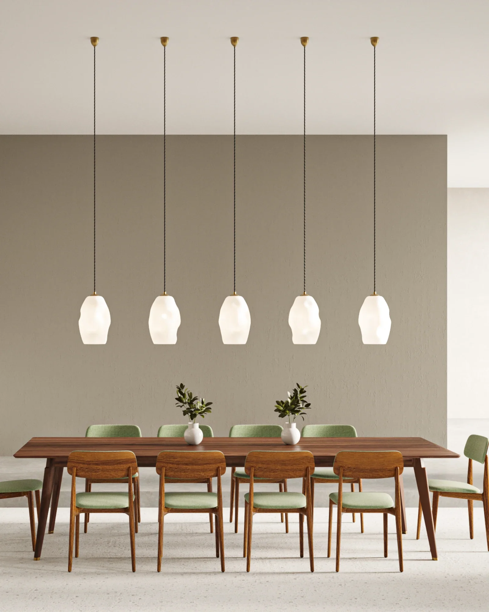 Organic White Pendant Light
