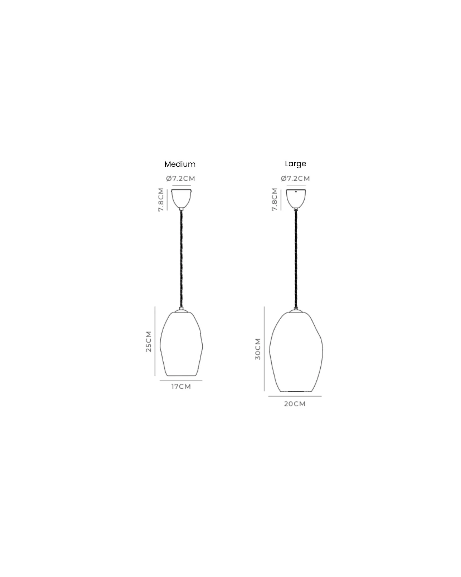 Organic White Pendant Light - Image 6