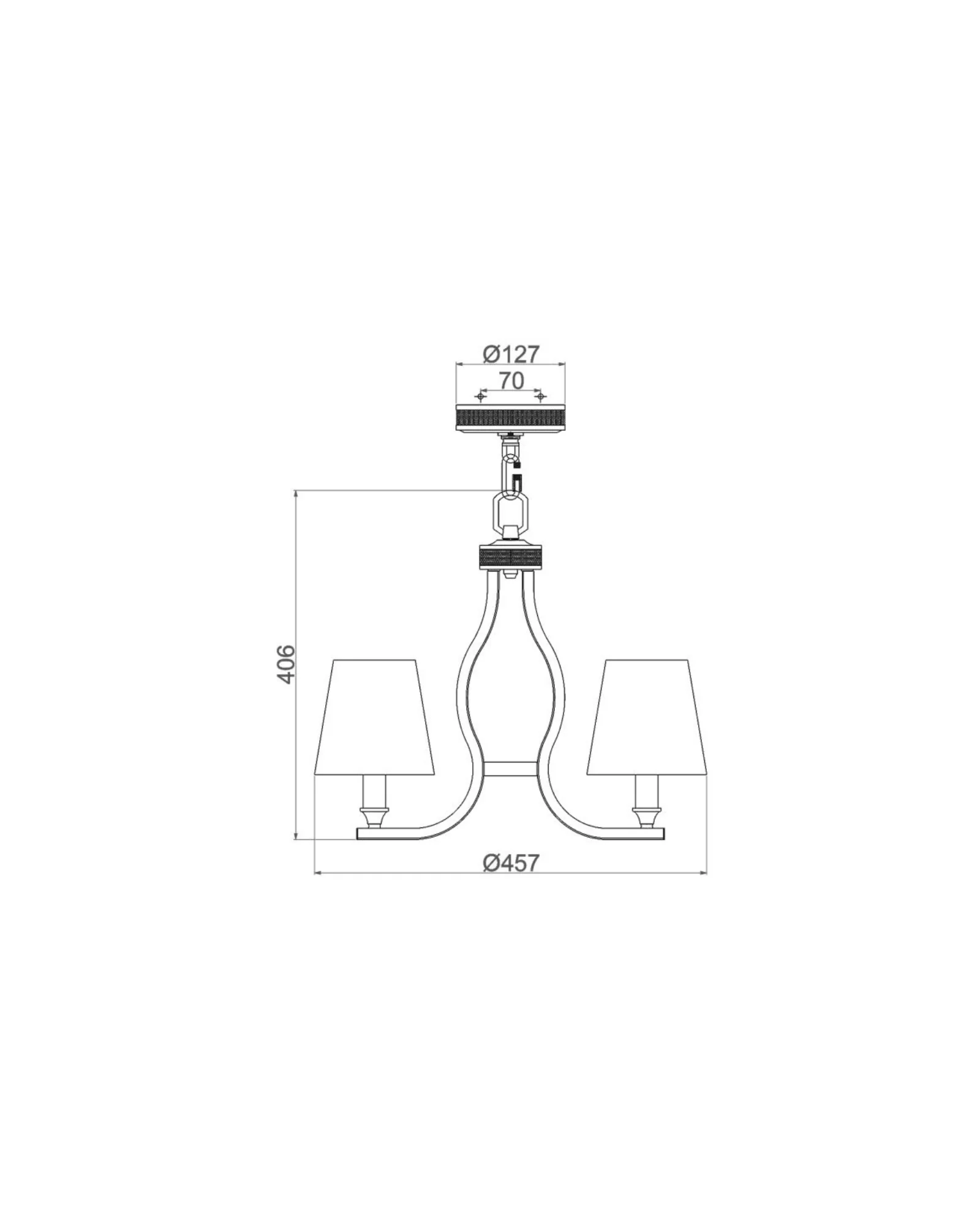 Pave 3lt Chandelier - Image 5
