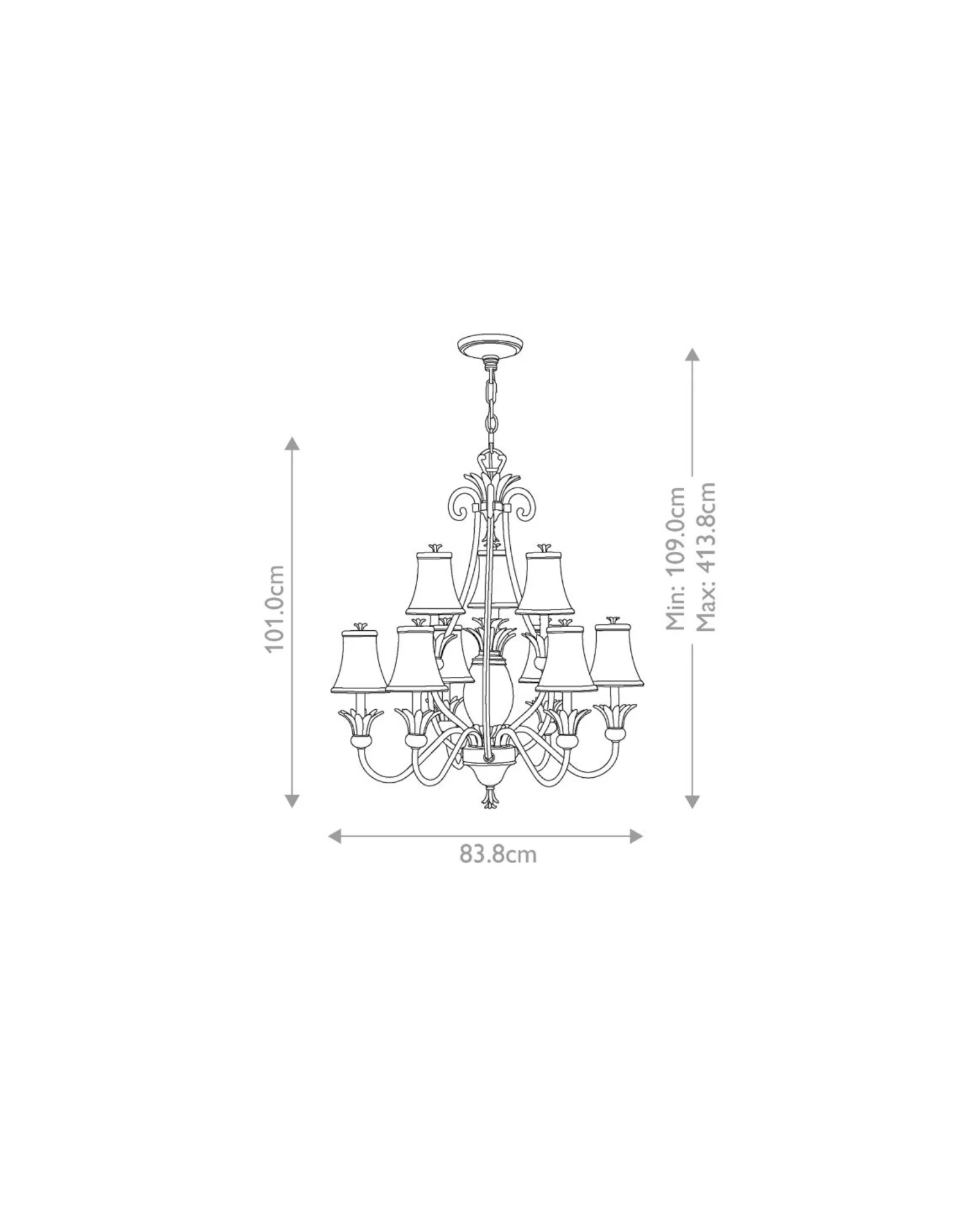 Plantation 10lt Chandelier - Image 7