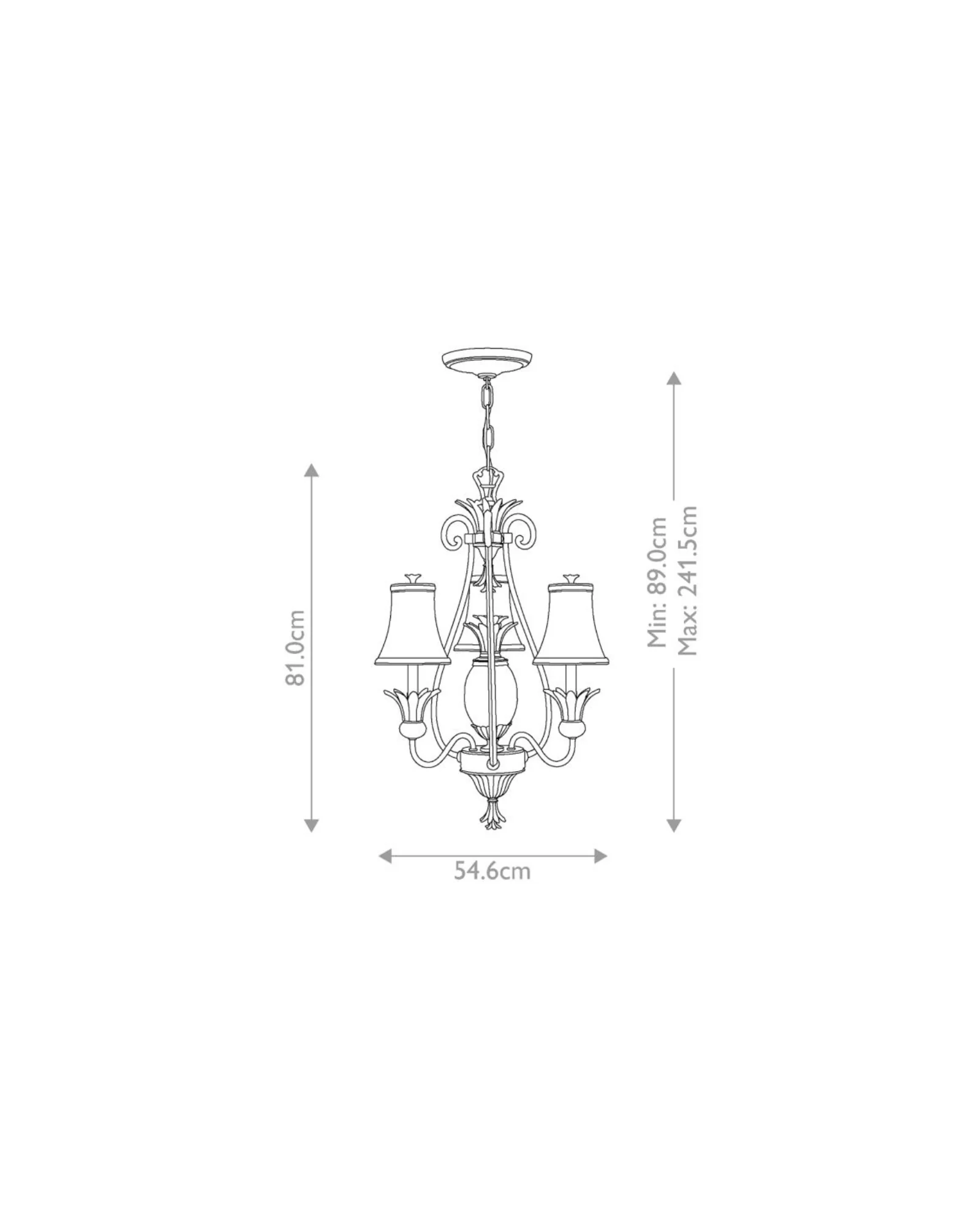 Plantation 3lt Chandelier - Image 4