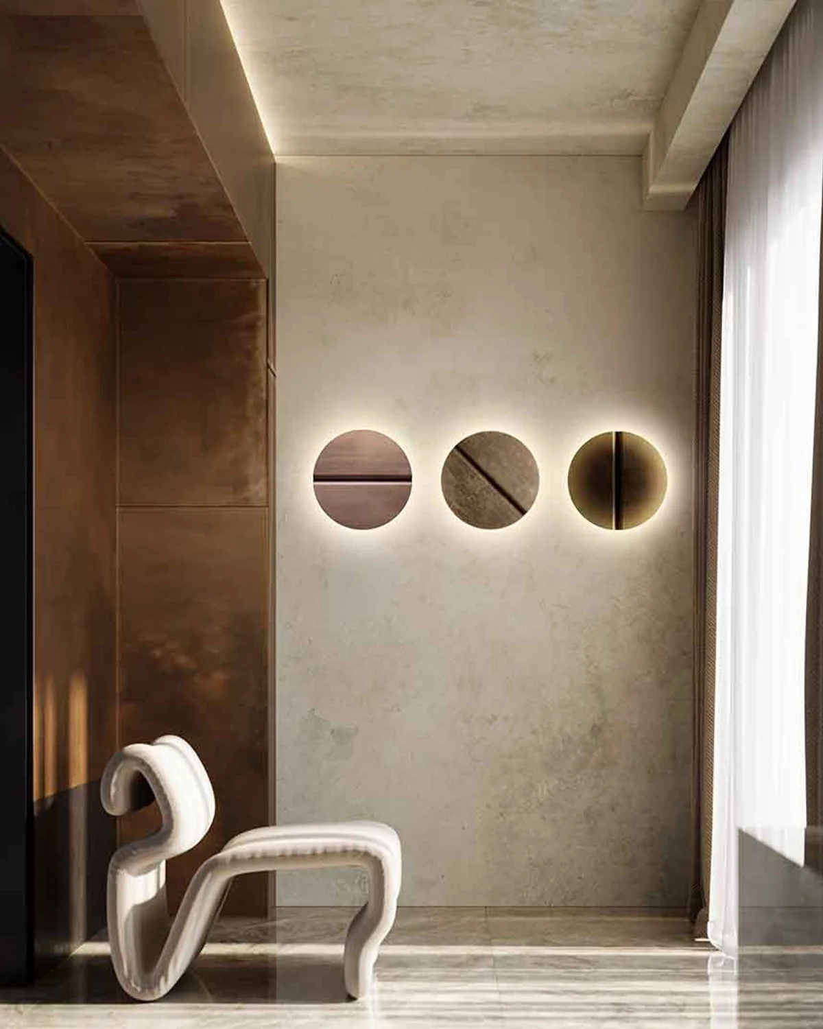 Split Round Wall Light - Image 2