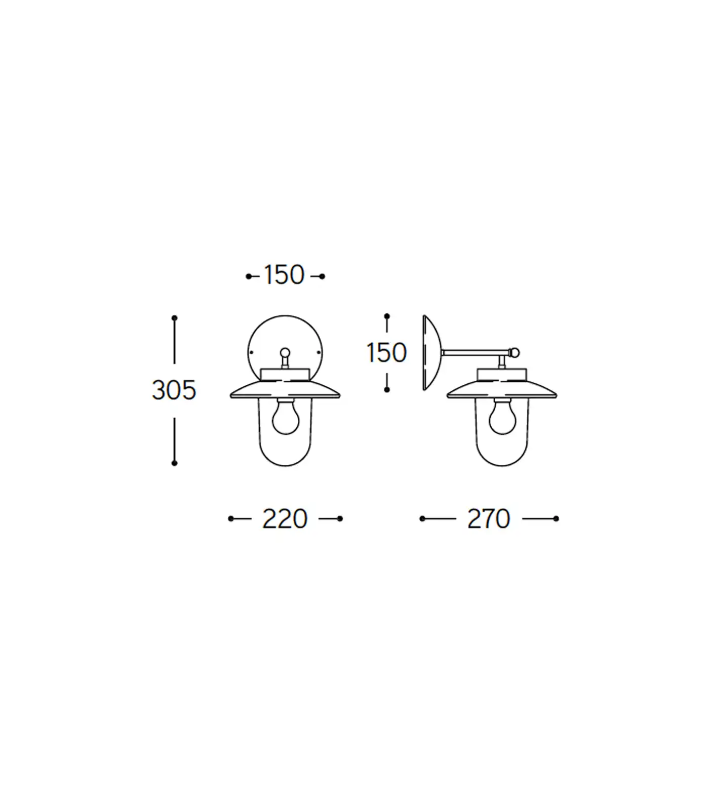 Traviata Straight Arm Wall Light - Image 2