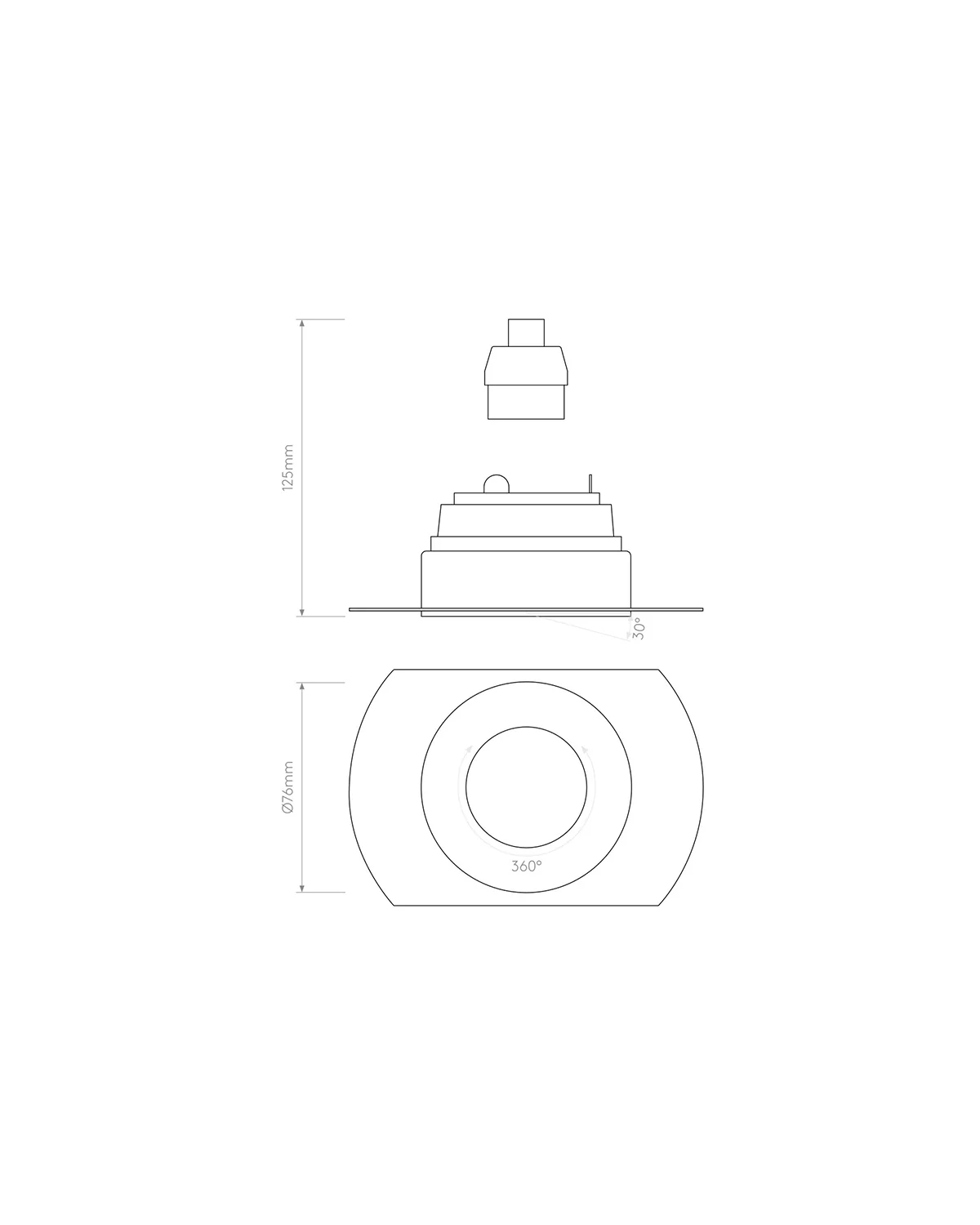 Trimless Round Adjustable Downlight - Image 3