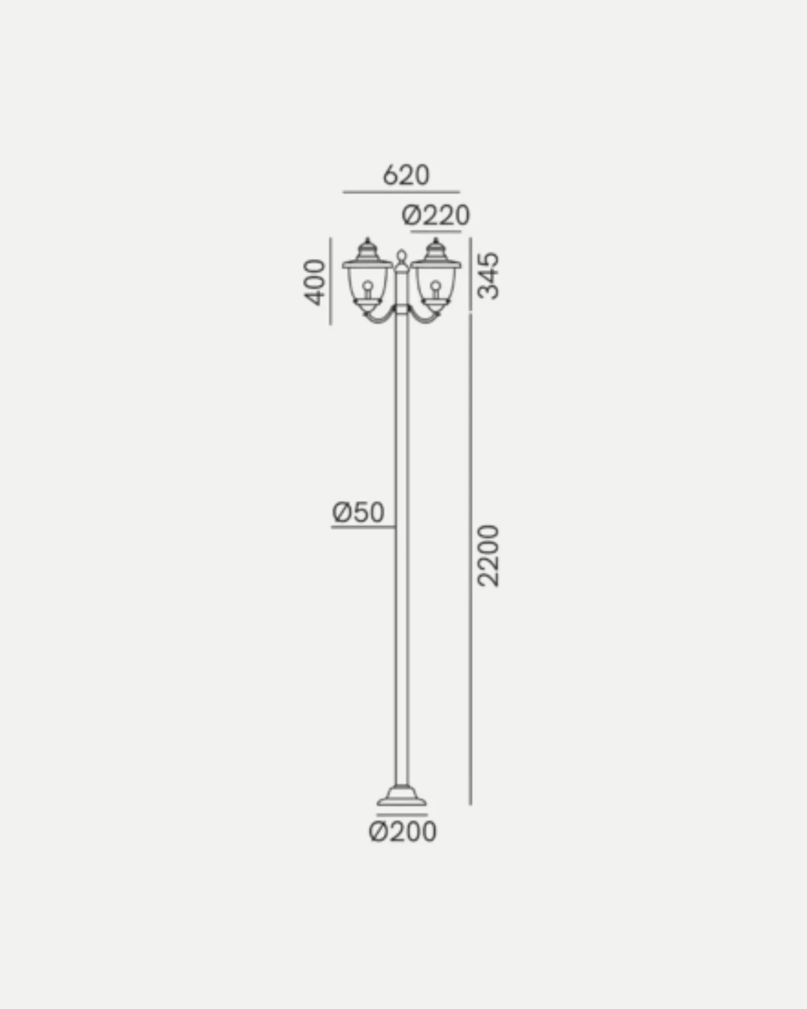 Venezia 2lt Pole Light - Image 4