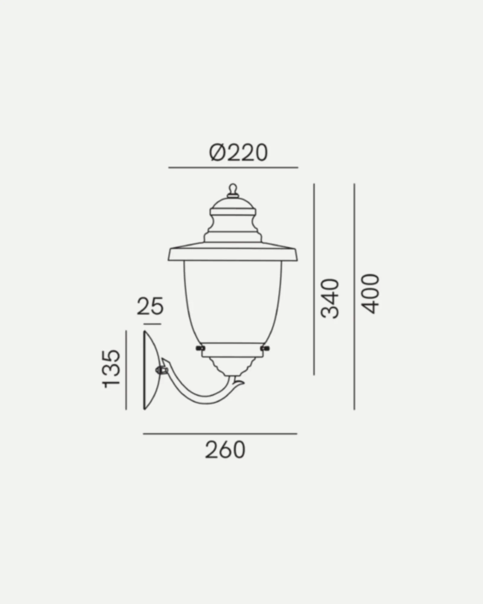 Venezia Up Wall Light - Image 3